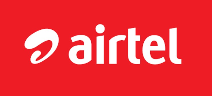Airtel horizontal logo with white text